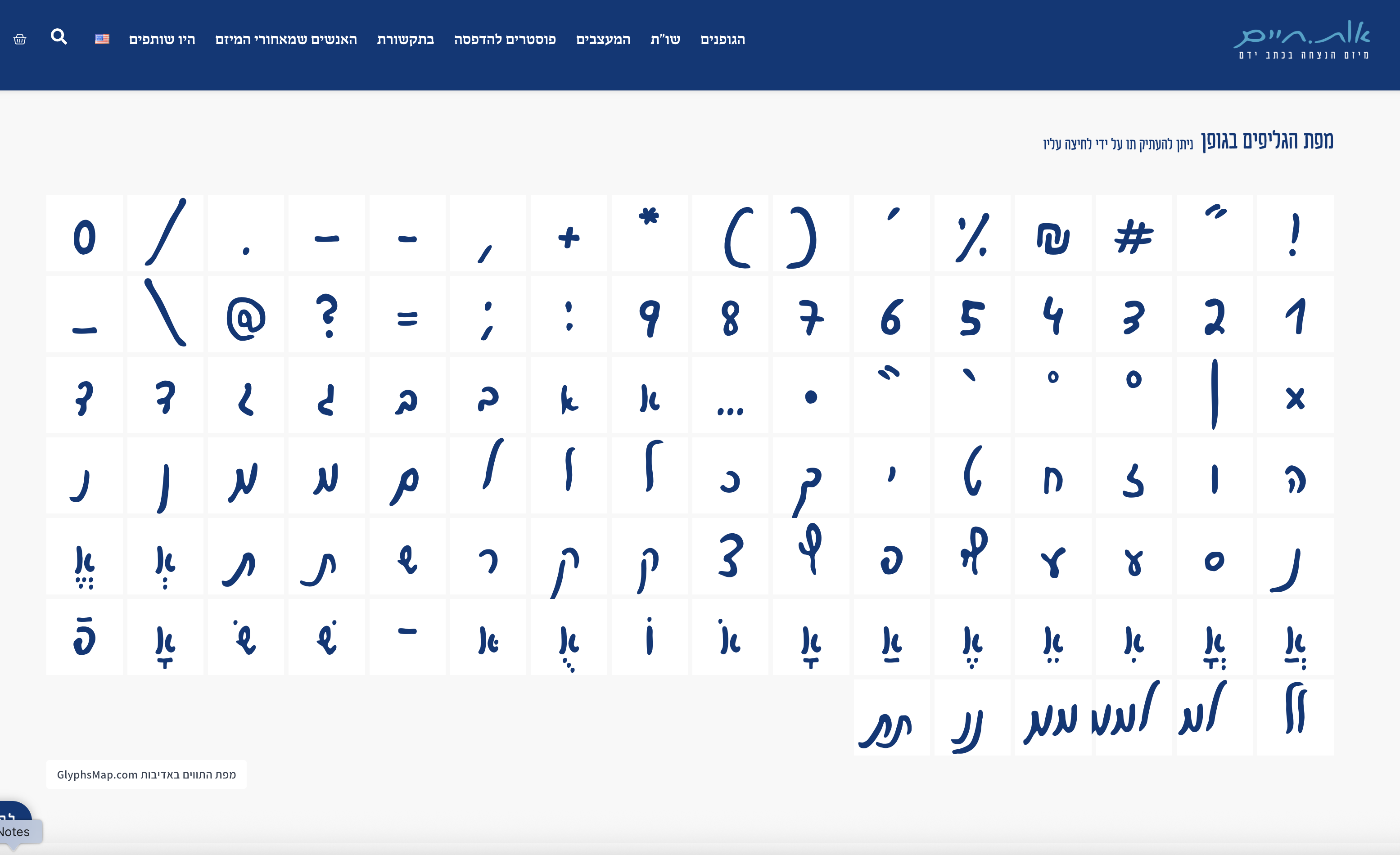 מפת תווים באתר אות.חיים